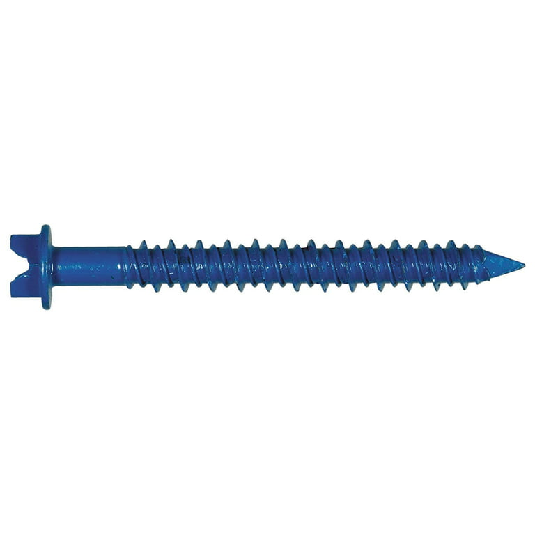 1/4'' x 1-1/4'' Slotted Hex Washer Head Concrete Screw Anchor