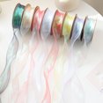 thumbnail image 4 of YAOMOBB Gift Wrapping Ribbon Chiffon Ribbon Roll Sheer Iridescent Ribbon for Gift Wrapping and Decoration, 4 of 6