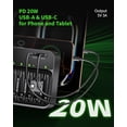 thumbnail image 4 of EBL Cargador Inteligente para Pilas AA/AAA/9V con Puertos USB-C y USB-A PD 20W | Incluye 4 Pilas Recargables AA 2800mAh y 4 Pilas AAA 1100mAh, 4 of 7