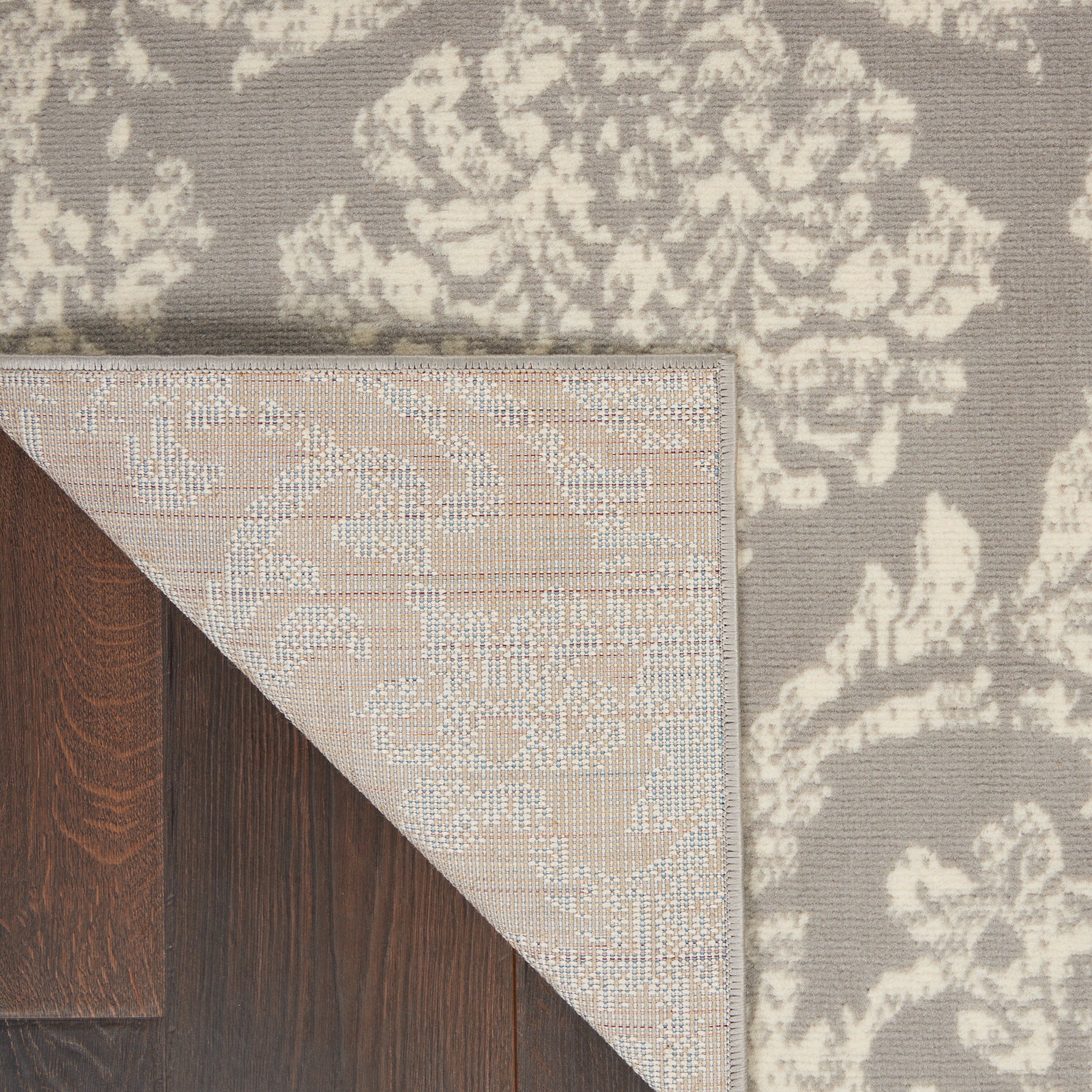 Nourison Bliss Vintage Farmhouse Grey 6' x 9' Area Rug, (6' x 9')