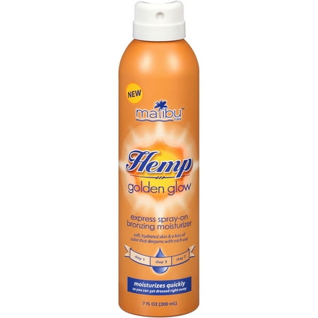 Malibu Tan Hemp Golden Glow Express Spray-On Bronzing Moisturizer, 7 Fl. Oz.