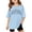 Light Blue, variant on MUXiin Girl Shirts Size 7,Girls Back To School Clothes Letter Graphic Short Sleeve Basic Layering Tee Modern Fit Clothes Girls Dressy Summer Blouse for Girls