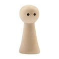 thumbnail image 2 of BLESIYA 2xWood Figures Smooth Surface Blank Wooden Peg Doll for Decor Desk Holidays 3.4cmx1.5cm Pcs, 2 of 8