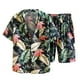 thumbnail image 1 of Traje de pantalones cortos de camisa de un solo pecho de manga corta casual y cómodo de moda para hombres Pompotops  oipoqjl35329, 1 of 7