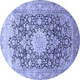 thumbnail image 1 of Ahgly Company Indoor Round Medallion Blue Traditional Area Rugs, 6' Round, 1 of 4