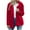 Red##1, variant on jsaierl Womens Ladies Warm Jacket Winter Solid Turn Coat Down Collar Lambswoo Outerwear