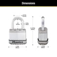 thumbnail image 3 of Candado Master Lock Magnum Acero Laminado 4.45 cm 1-Inch Shackle, 3 of 7