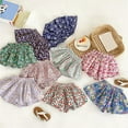thumbnail image 4 of Ruyang Girls Summer Cute Floral Skirt Shorts Loose Ruffle Wide Leg Swing Shorts Pull-On Active Skort Comfort Bottoms, 4 of 4