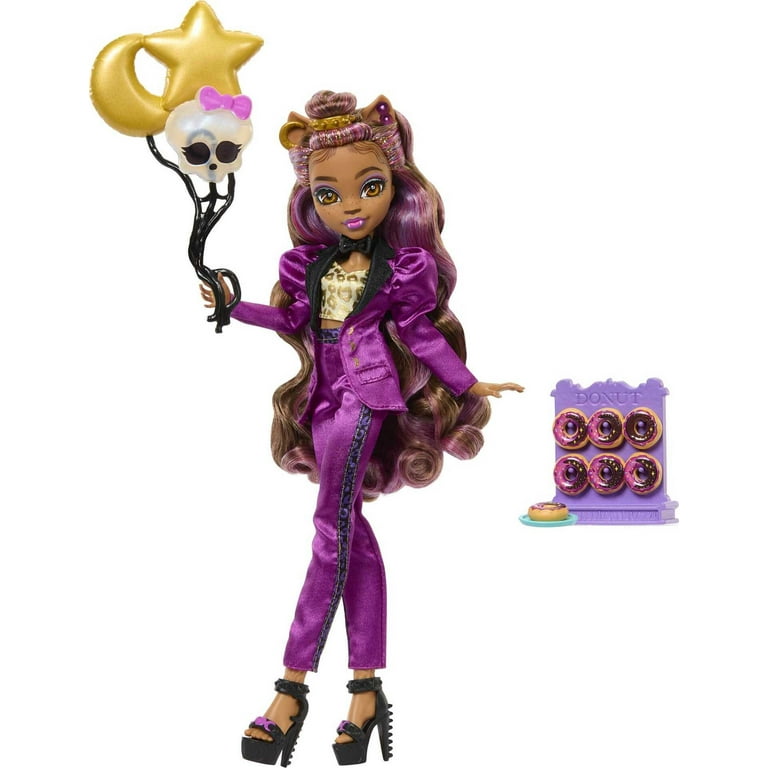 Monster High Clawdeen Wolf Doll in Monster Ball Party Fashion with Themed  Accessories Like Balloons