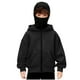 thumbnail image 2 of Chaqueta deportiva de invierno de color liso para niños, de manga larga, con capucha, informal, con cremallera y bolsillos, de poliéster, 2 of 5