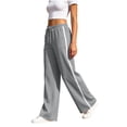 thumbnail image 5 of Diufon Sweatpants for Women Baggy Drawstring Elastic High Waist Pants Wide Leg Loose Jogger Pants with Pockets, 5 of 8
