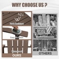 thumbnail image 5 of Tappio HDPE Adirondack Chair Set of 2, Patio Seat All Weather Outdoor Patio Chair with Cup Holder for Lawn Yard Fire Pit, Brown, 5 of 8