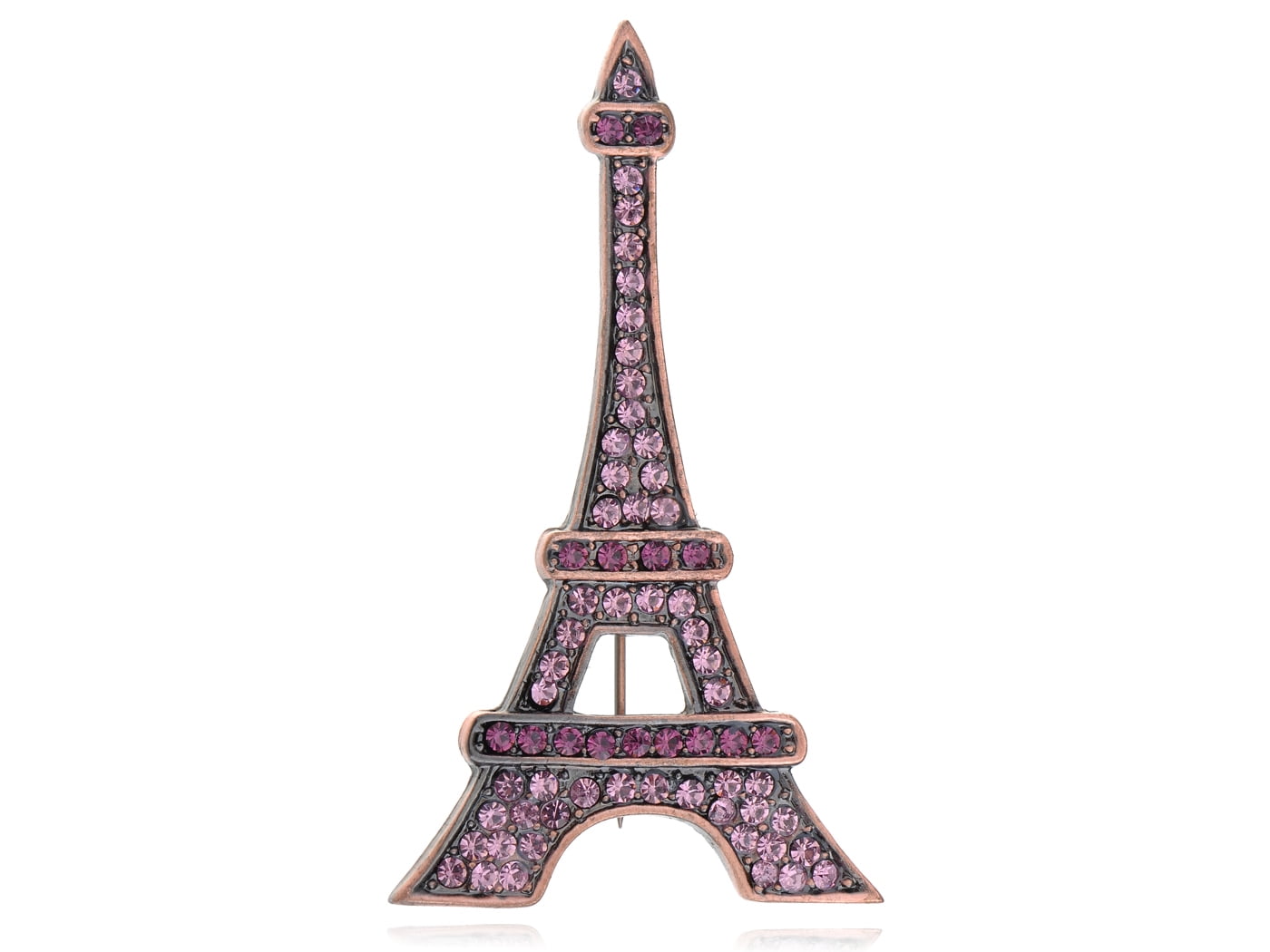 Paris Pattern Tie Necklace with Pink Electroplated Agate