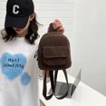 thumbnail image 5 of XIMIN Women Small Backpack Purse Corduroy Kawaii Mini Backpack Purse Fashion Corduroy Casual Backpack Aesthetic Travel Shopping Walking Backpack Purse, 5 of 9