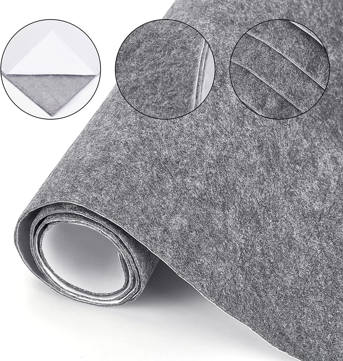 Gray Liner Pad Self Adhesive Felt Fabric Drawer Liner For - Temu