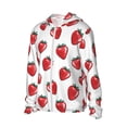 thumbnail image 2 of Fotbe Hand Drawn Strawberry Men's Women's UPF 50+ Sun Protection Jacket Hooded Cooling Shirt with Pockets Hiking Outdoor Performance-Medium, 2 of 8