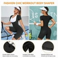 thumbnail image 2 of 2 PCS Sauna Suit for Women Sweat Vest Waist Trainer 3in 1 Full Body Shaper Workout Top with Sleeve Shorts, 2 of 5