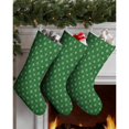 thumbnail image 3 of 3 Pcs Christmas Stockings,Green Christmas Snowflake Pattern Stockings Christmas,14.8'' Xmas Stockings,Christmas Party Favors,Christmas Party Decorations,Christmas Stockings Personalized, 3 of 5