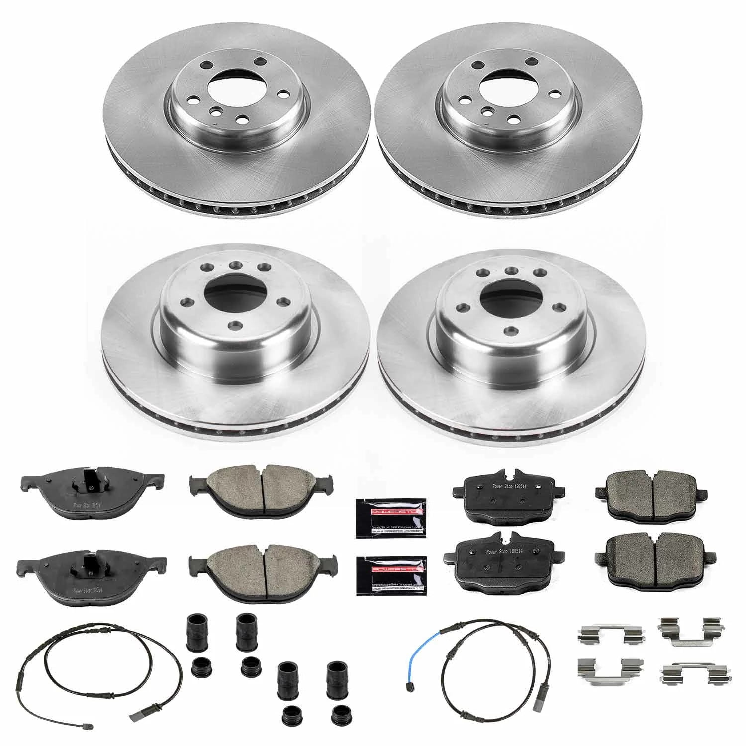 PowerStop Front and Rear Stock Replacement Brake Pad and Rotor Kit Fits: BMW Select Models KOE6029