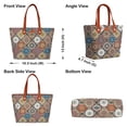 thumbnail image 3 of Sishka Multicolour Hand Crafted Printed Fabric Tote Bag – Womens Chic Handbag, Lightweight Shoulder Purse for Daily Essentials & Style, 3 of 9
