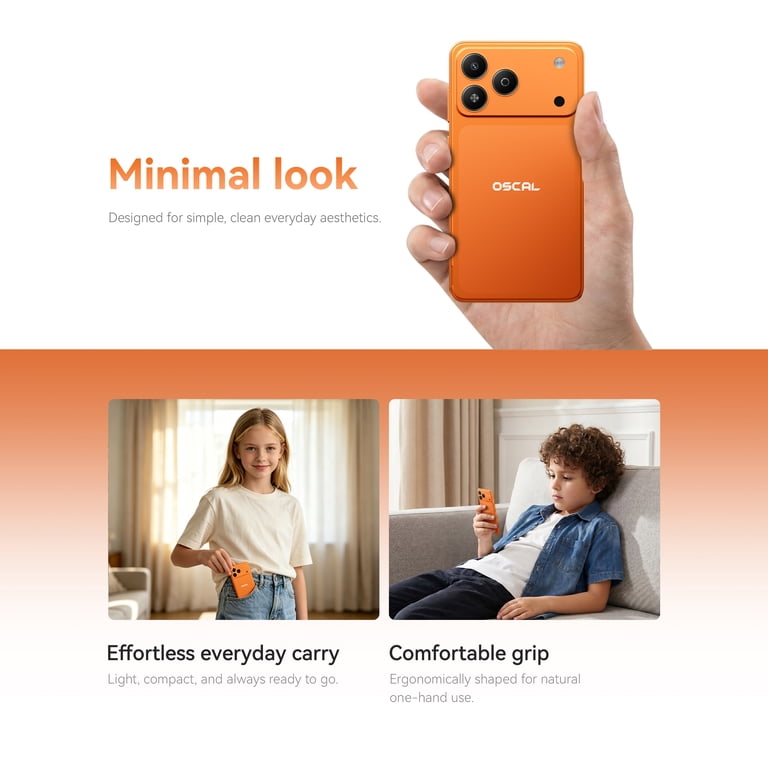 OSCAL Flat 3C Mini Unlocked Phone for Seniors,5