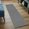 thumbnail image 4 of Dark Gray 2x6 Kitchen Runner Rug, Farmhouse Burlap Solid Grey Color Modern Linen Texture Non-Skid Rubber Backing Large Rectangle Rugs - Living Room Bedroom Office, Indoor Floor Carpets Washable Rug, 4 of 9