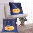 thumbnail image 6 of Pumpkin Dress in Halloween Starry Night Throw Pillow Covers Pillowcases 18 x 18 Inch Home Decor 2 Packs for Bedroom Sofa, 6 of 6