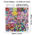 thumbnail image 3 of Halloween & Colorful Polymer Clay Bead Kit: 1480PCS DIY Jewelry Making Set with Flat Clay Beads, Transparent Letter Beads & 5m Elastic String - 24-Grid Storage Box for Kids' Bracelets, Necklaces,, 3 of 6