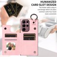 thumbnail image 4 of Nalacover for Samsung Galaxy S22 Ultra Wallet Case with Card Slots & Metal Finger Ring, Durable PU Leather Back Double Magnetic Botton Flip Kickstand Purse Shockproof Phone Case,Rosegold, 4 of 10
