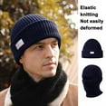 thumbnail image 3 of ievspot Men Winter Hat Knitted Pure Color Elasticity Thick Ear-protecting Cap Father Grandfather Headwear Outdoor Cap, 3 of 8