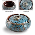 thumbnail image 3 of Ashtray With Lid, Cigarette Ceramic Ashtray, Outdoor Windproof Ashtray With Lid Indoor, Retro Ashtray, 3 of 4