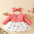 thumbnail image 2 of Robe d'Automne pour Bébé Fille Fox, Robe à Manches Longues avec Nœud, Robe Princesse Décontractée en Tulle à Mailles Superposées avec Bandeau, 2 of 7
