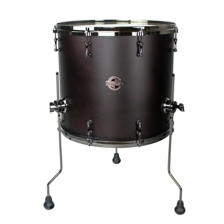 Sawtooth Hickory Series Floor Tom Drum 18" x 16", Satin Dark Chocolate