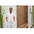 thumbnail image 4 of COOFANDY Mens Button Down Shirt Short Sleeve Casual Shirts Linen Textured Summer Beach Shirts, 4 of 6