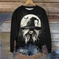 thumbnail image 2 of Wensltd Women Graphic Tees Halloween Tops Casual Fall Long Sleeve Pullover Tops, 2 of 6