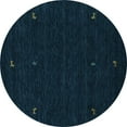 thumbnail image 1 of Ahgly Company Indoor Round Abstract Turquoise Blue Contemporary Area Rugs, 5' Round, 1 of 4