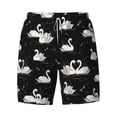thumbnail image 4 of Lsque Mens Swim Trunks Swan And Dragonflies Pattern - Bathing Suit Compression Liner - Beach Swim Shorts Swimwear - (S-3XL) - Stretch Quick Dry -X-Large, 4 of 9