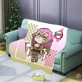 thumbnail image 3 of New Q Version Anime Demon Slayer Blanket Coral Fleece Air Conditioning Blanket Printed Flannel Blanket The Best Gift, 3 of 6