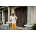 thumbnail image 3 of Montique Diamond Pattern Two Piece Short Sleeve Walking Suit in Gold - 2056, 3 of 3