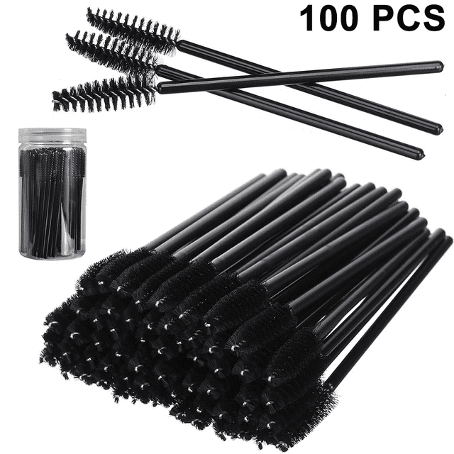 100 PCS Varitas de rímel desechables, Kit de aplicadores de maquillaje de probadores de rímel de cepillo de pestañas para pestañas gruesas o delgadas, largas o cortas Xemadio 2035523-1