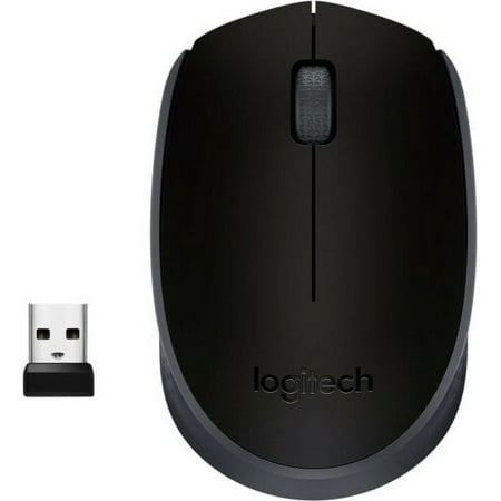 Logitech - M170 Wireless Compact Optical Ambidextrous Mouse - Black