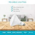 thumbnail image 6 of Luxrite BR40 LED Flood Light Bulb, 14W=85W, 6500K Daylight White, Dimmable, 1100 Lumen, E26 Base, UL Listed 6-Pack, 6 of 8