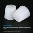 thumbnail image 4 of Uxcell 25mm to 33mm Solid Silicone Rubber Tapered Plug White for Powder Coating, Painting,2 Pack, 4 of 5