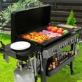 thumbnail image 5 of Royal Gourmet GB4007P 34-Inch 4-Burner Propane Gas Griddle with Hood, Griddle with Collapsible Side Shelves and Front Basket, 5 of 12