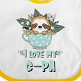 thumbnail image 4 of Inktastic Teacup Raccoon I Love My G-pa Boys or Girls Baby Bib, 4 of 4