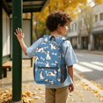 thumbnail image 6 of Spaniel and Bone Blue Pattern 17" School Backpacks for Teens,Waterproof Oxford Fabric,S-Shape Padded Straps for School,Travel,Hiking,Camping, 6 of 6