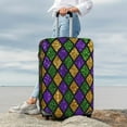 thumbnail image 7 of Pofeuu Mardi Gras Shiny Green Purple Print Luggage Suitcase Cover Protector Luggage Washable Covers Aesthetic for 18/24/28/32 inch Luggage（No luggage included）-Small, 7 of 7