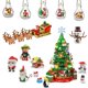 thumbnail image 2 of Decoraciones temáticas de árbol de Navidad con trineo de Papá Noel, muñeco de nieve, Manual de papel y caja para niños, los mejores regalos de cumpleaños de Navidad, 2 of 4