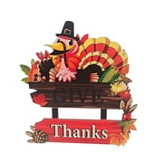 WEgfTDuOP Thanksgiving Turkey Wooden Ornaments Holiday Decoration