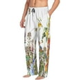 thumbnail image 2 of Balery Men'S Herbs And Wildflowers Pants,Sleepwear Pants,Pajama Pants,Pj Bottoms Drawstring And Pockets-Small, 2 of 9